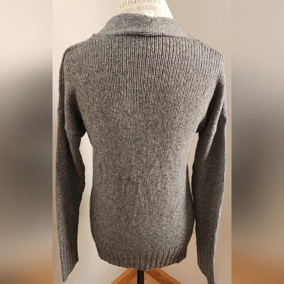 LOFT grey V neck wool blend sweater in size S - Picture 3 of 8